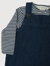 Baby Overall in Dark Denim   Organic Cotton Denim | SERENDIPITY