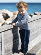 Baby Pants in Dark Denim   Organic Cotton Denim | SERENDIPITY