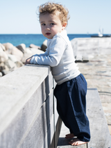 Baby Pants in Dark Denim   Organic Cotton Denim | SERENDIPITY