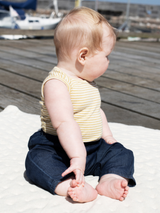 Baby Pants in Dark Denim   Organic Cotton Denim | SERENDIPITY