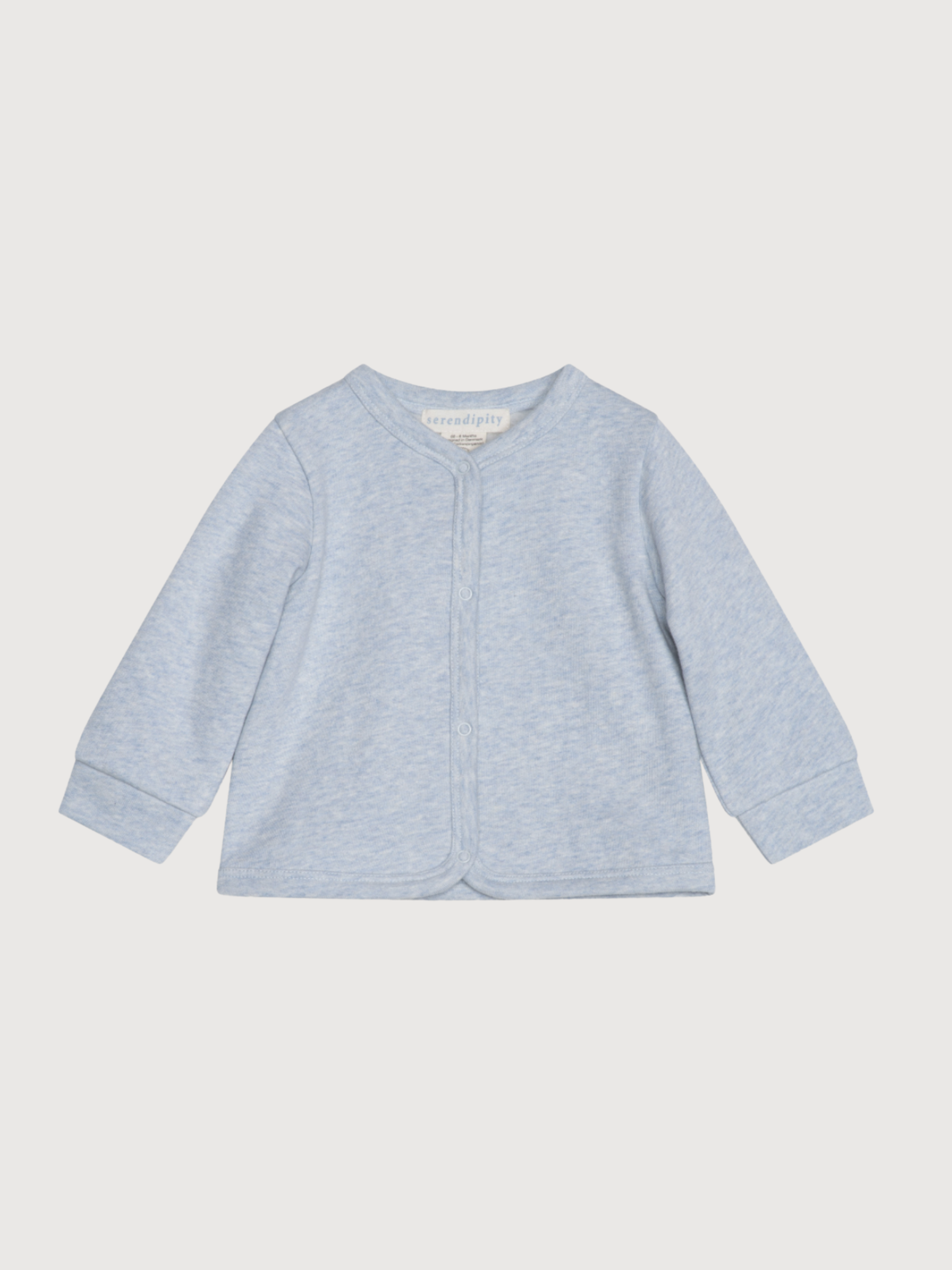 Giacca felpa per neonati in cotone biologico color nebbia | SERENDIPITY