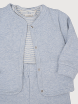 Baby Sweat Jacket in Mist   Organic Cotton Sweat | SERENDIPITY
