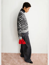 Pullover Liliriaa Zebraraa Grey/Black in Wool | Armedangels