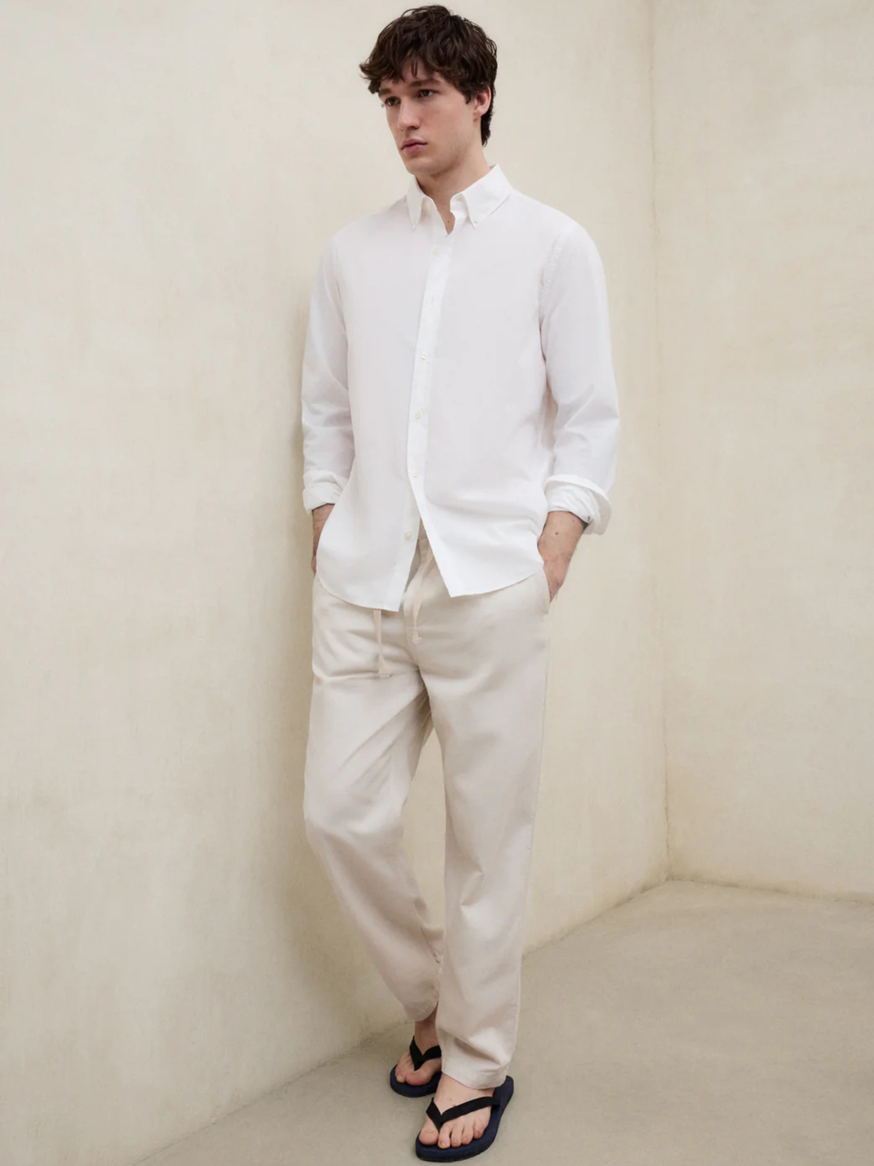 Camicia Antejo Uomo Popeline Bianco | Ecoalf