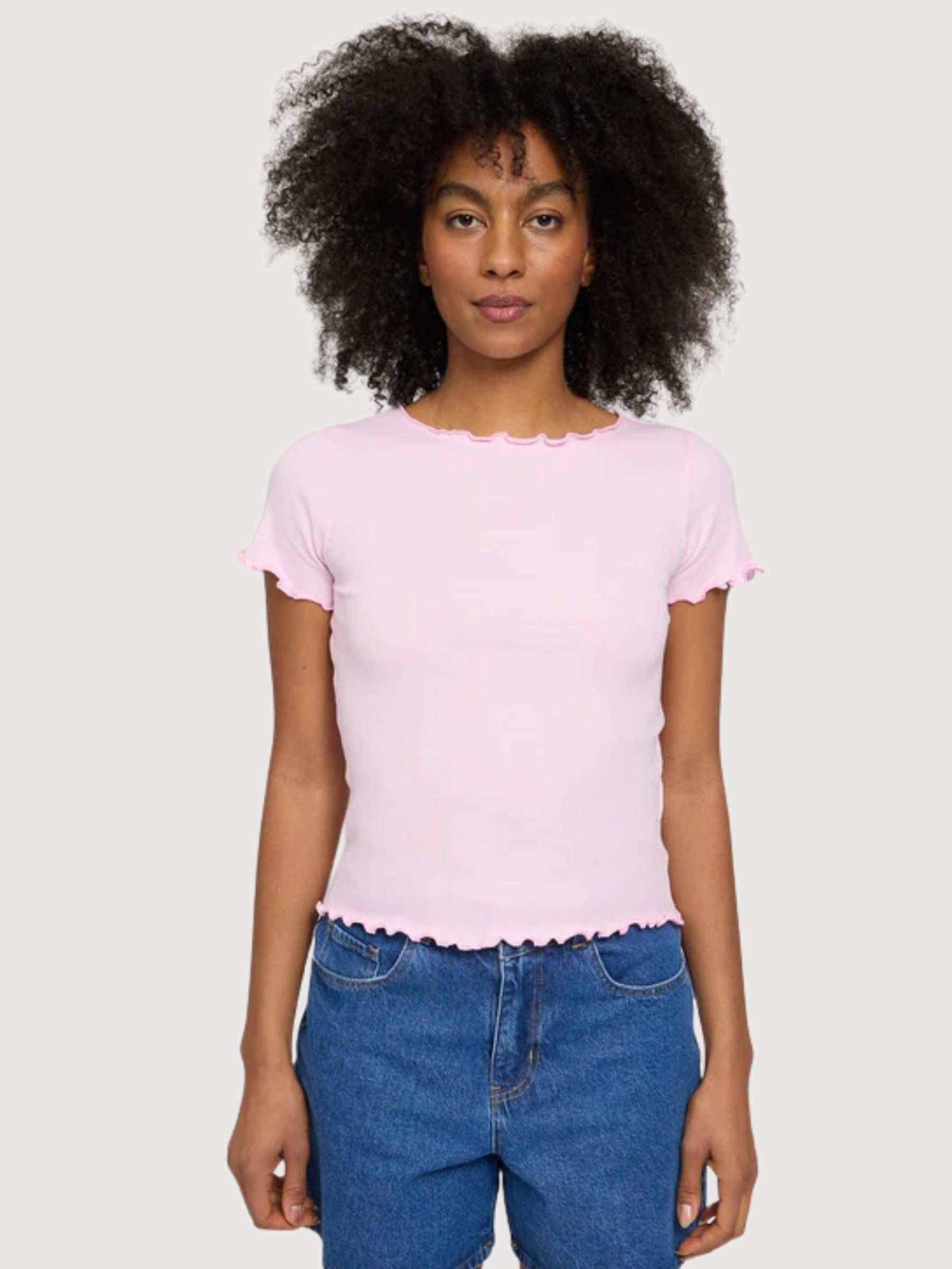 T-Shirt Orlo Babylock Cotone Peonia Rosa | Mazine