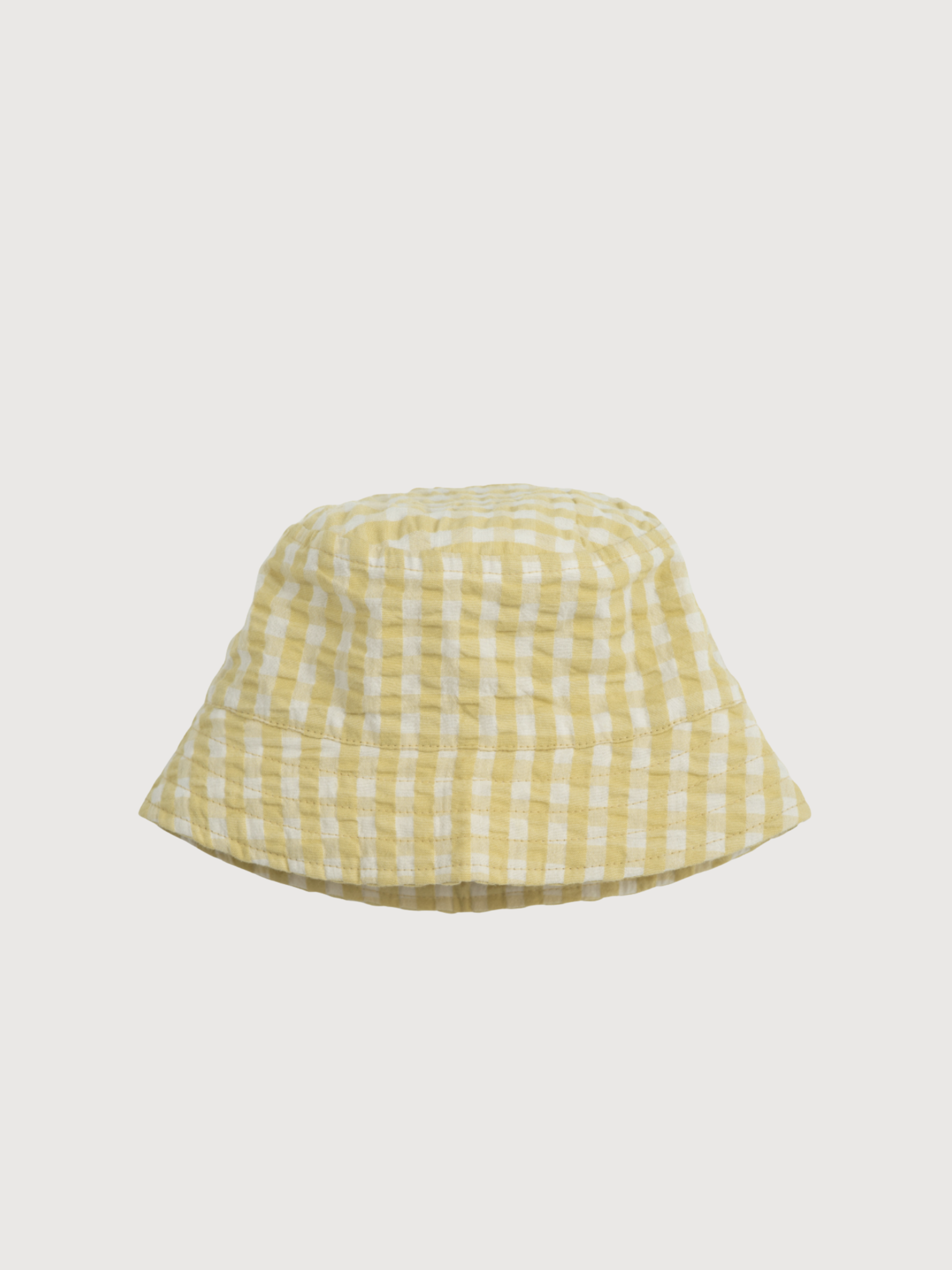 Kids' Bucket Hat in Lemon Checks   Organic Cotton | SERENDIPITY