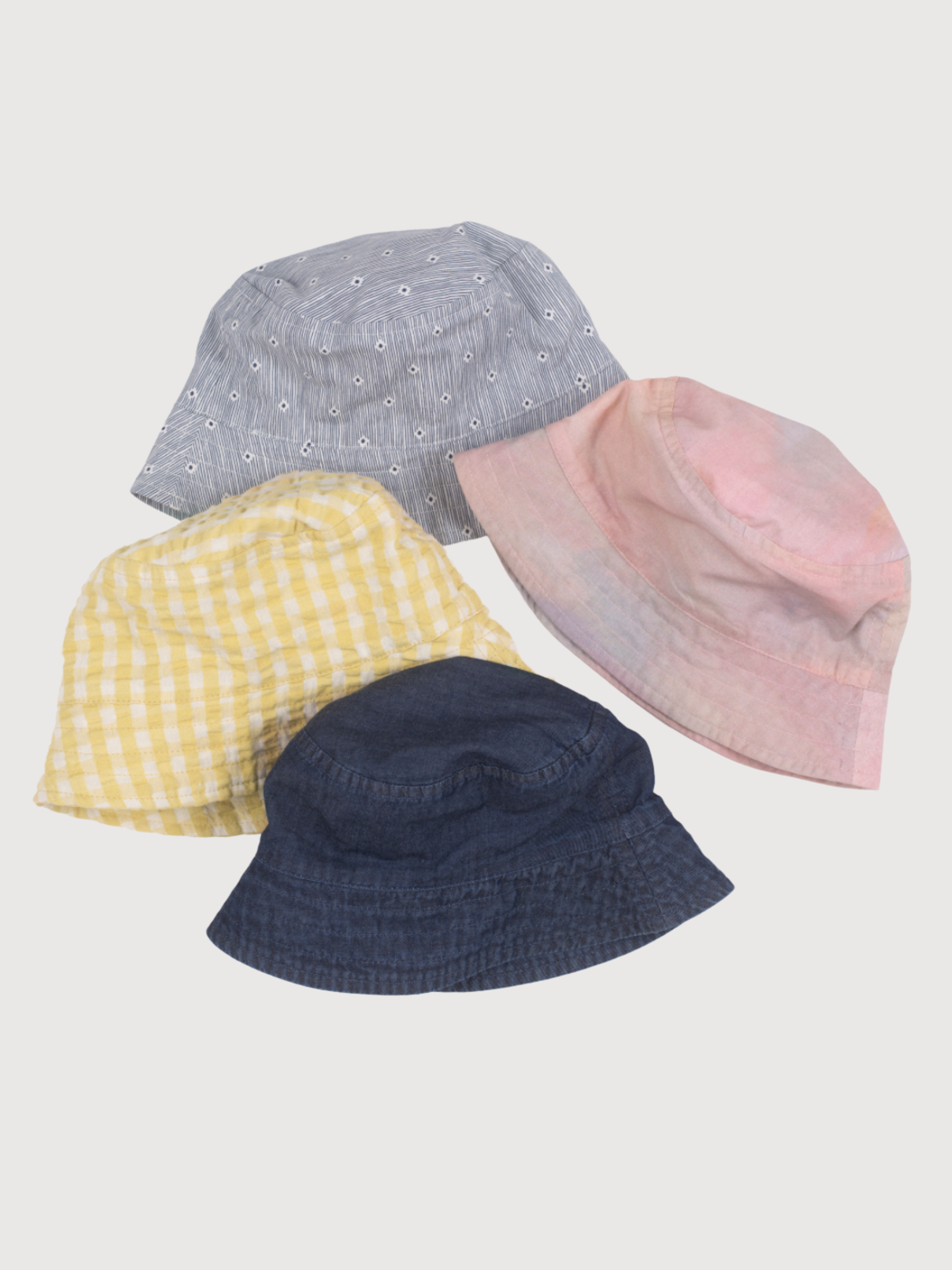 Kids' Bucket Hat in Lemon Checks   Organic Cotton | SERENDIPITY