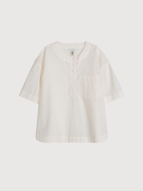 Camicia da donna a maniche corte in taffetà di cotone biologico | SERENDIPITY