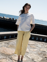 Camicia da donna a maniche corte in taffetà di cotone biologico | SERENDIPITY