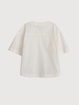 Camicia da donna a maniche corte in taffetà di cotone biologico | SERENDIPITY