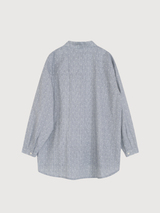 Camicia da donna ampia in cotone biologico color indaco | SERENDIPITY