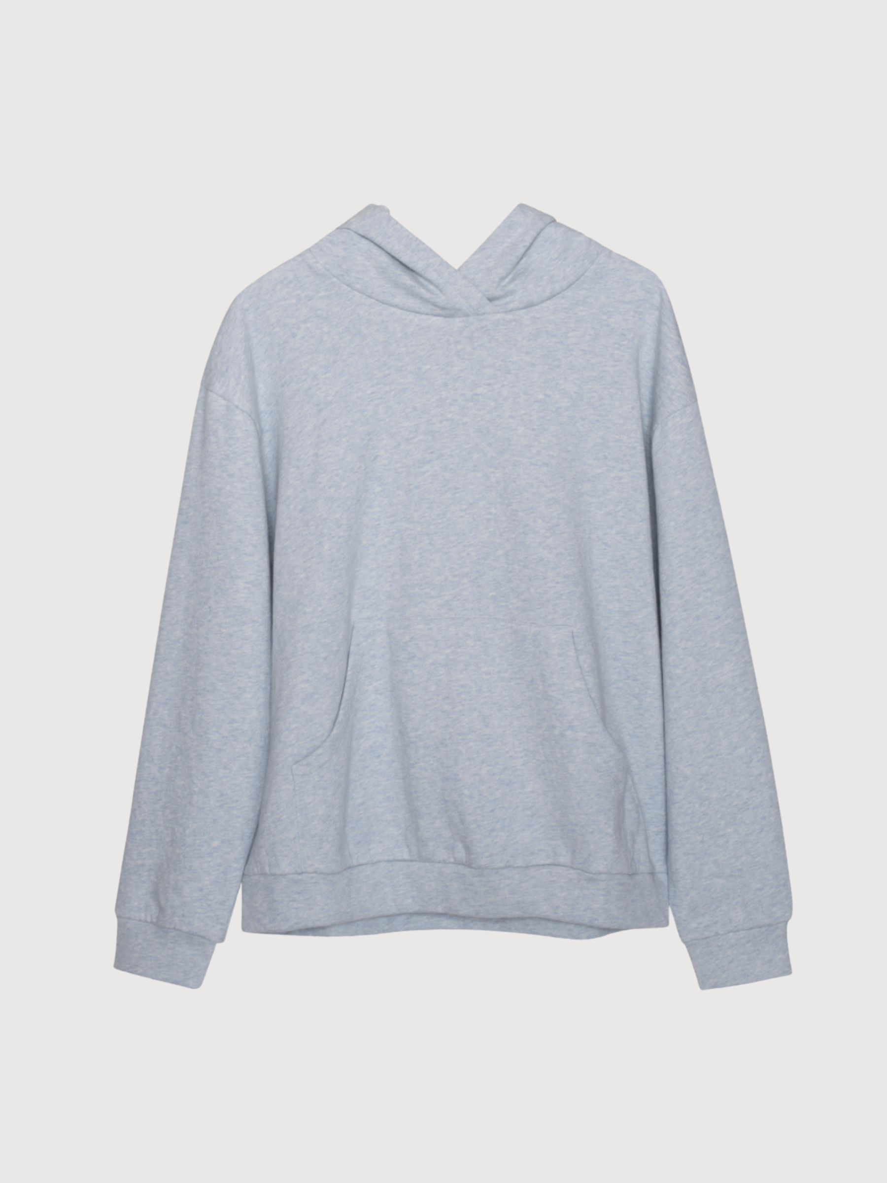 Felpa con cappuccio da donna color nebbia in cotone biologico | SERENDIPITY