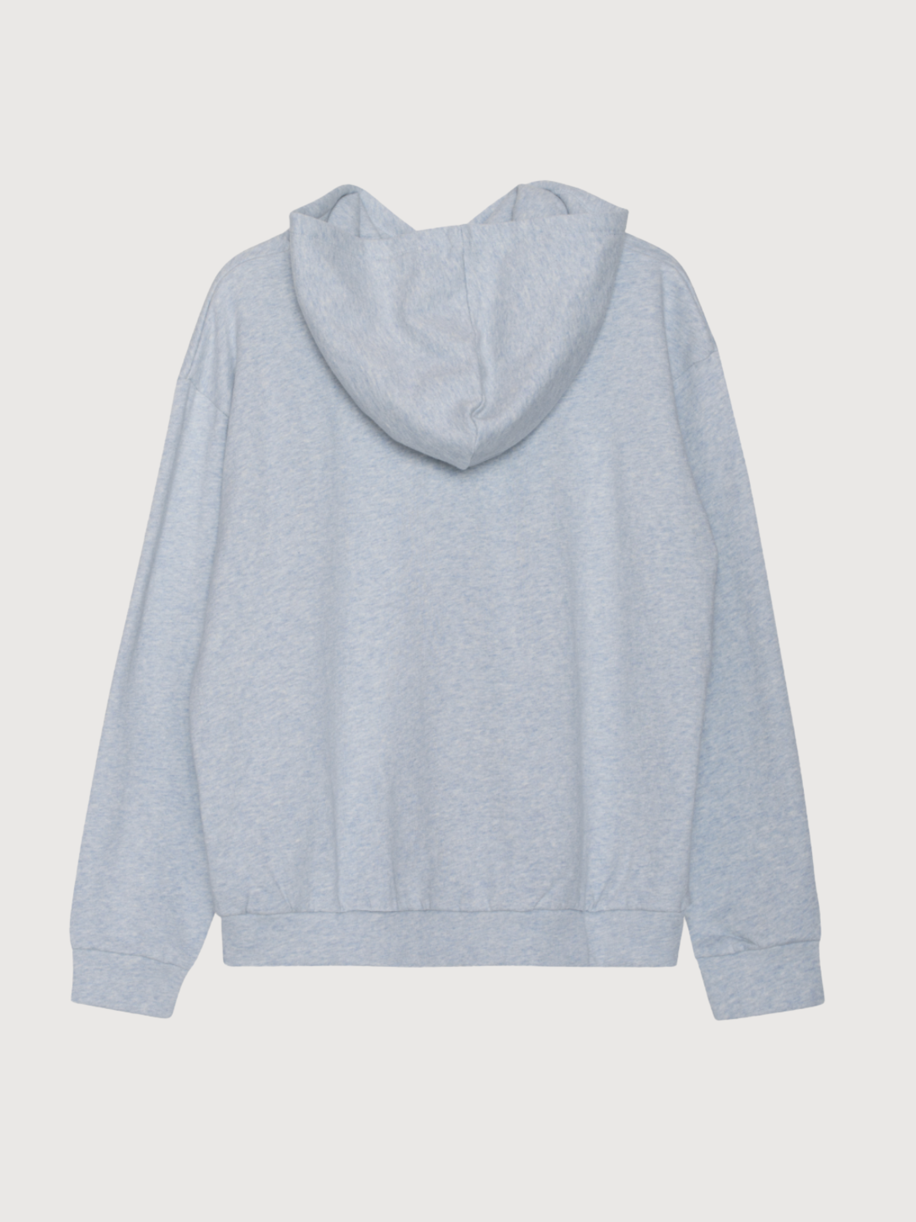 Felpa con cappuccio da donna color nebbia in cotone biologico | SERENDIPITY