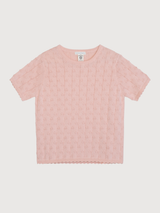 Women's Twig Short Sleeve Top in Peach   Organic Cotton Knit | SERENDIPITY