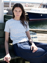 Women's Twig Short Sleeve Top in Air   Organic Cotton Knit | SERENDIPITY