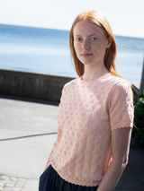 Women's Twig Short Sleeve Top in Peach   Organic Cotton Knit | SERENDIPITY