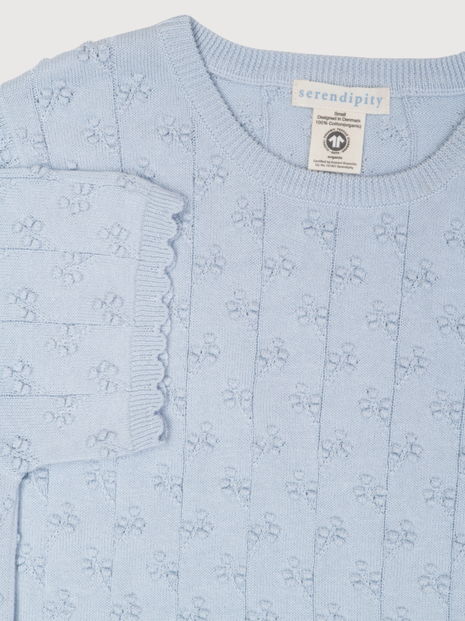 Women's Twig Short Sleeve Top in Air   Organic Cotton Knit | SERENDIPITY