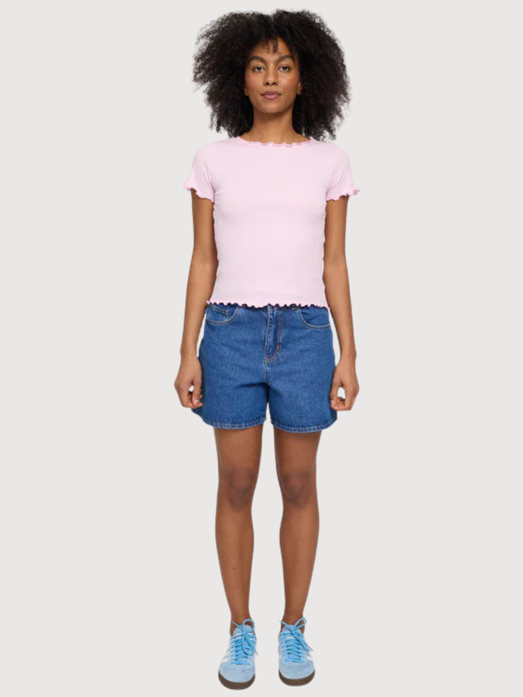 T-Shirt Orlo Babylock Cotone Peonia Rosa | Mazine