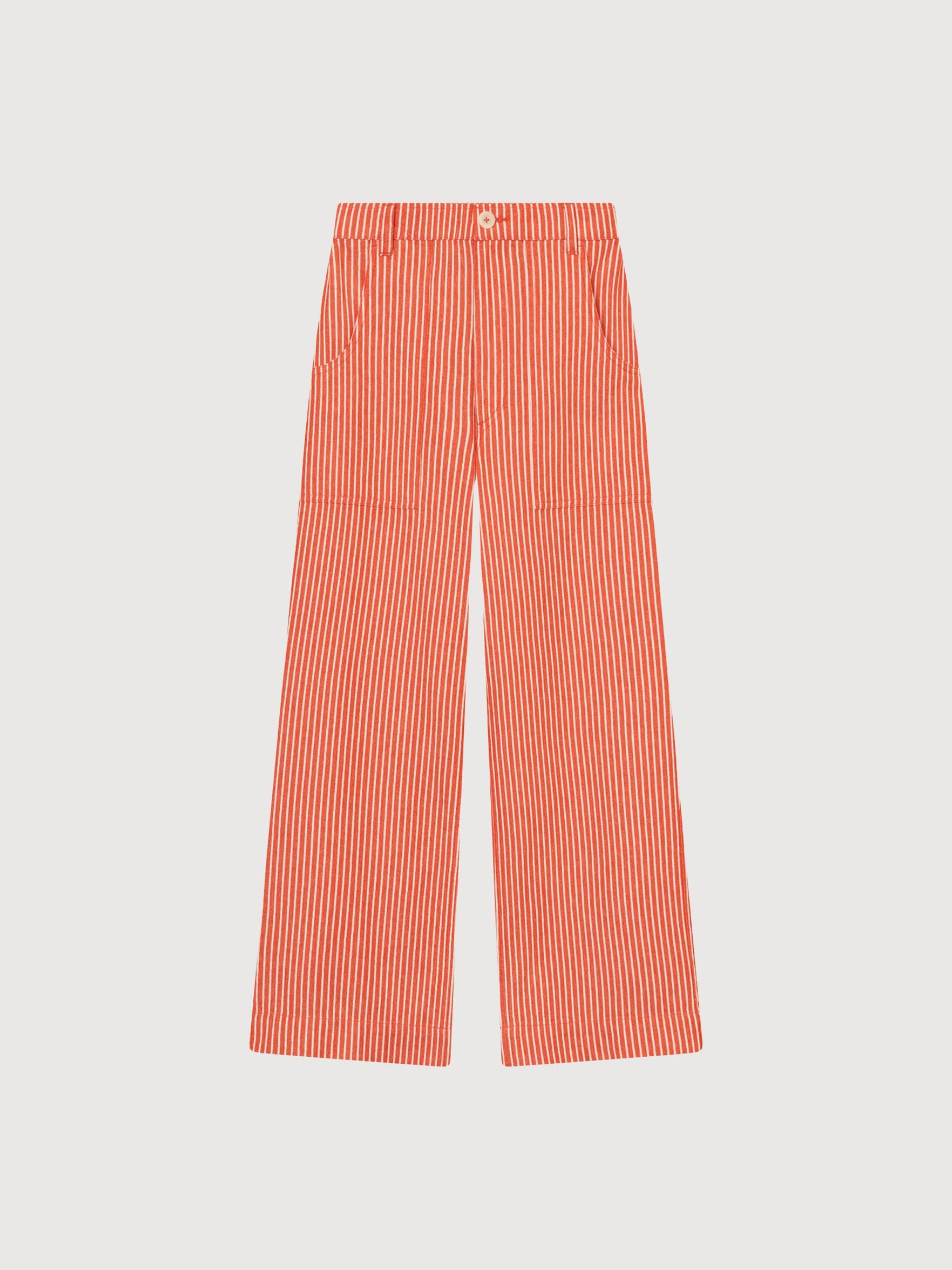 Pantaloni Vara Work Stripe Rosso Grenadine | Dedicated