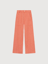 Pantaloni Vara Work Stripe Rosso Grenadine | Dedicated