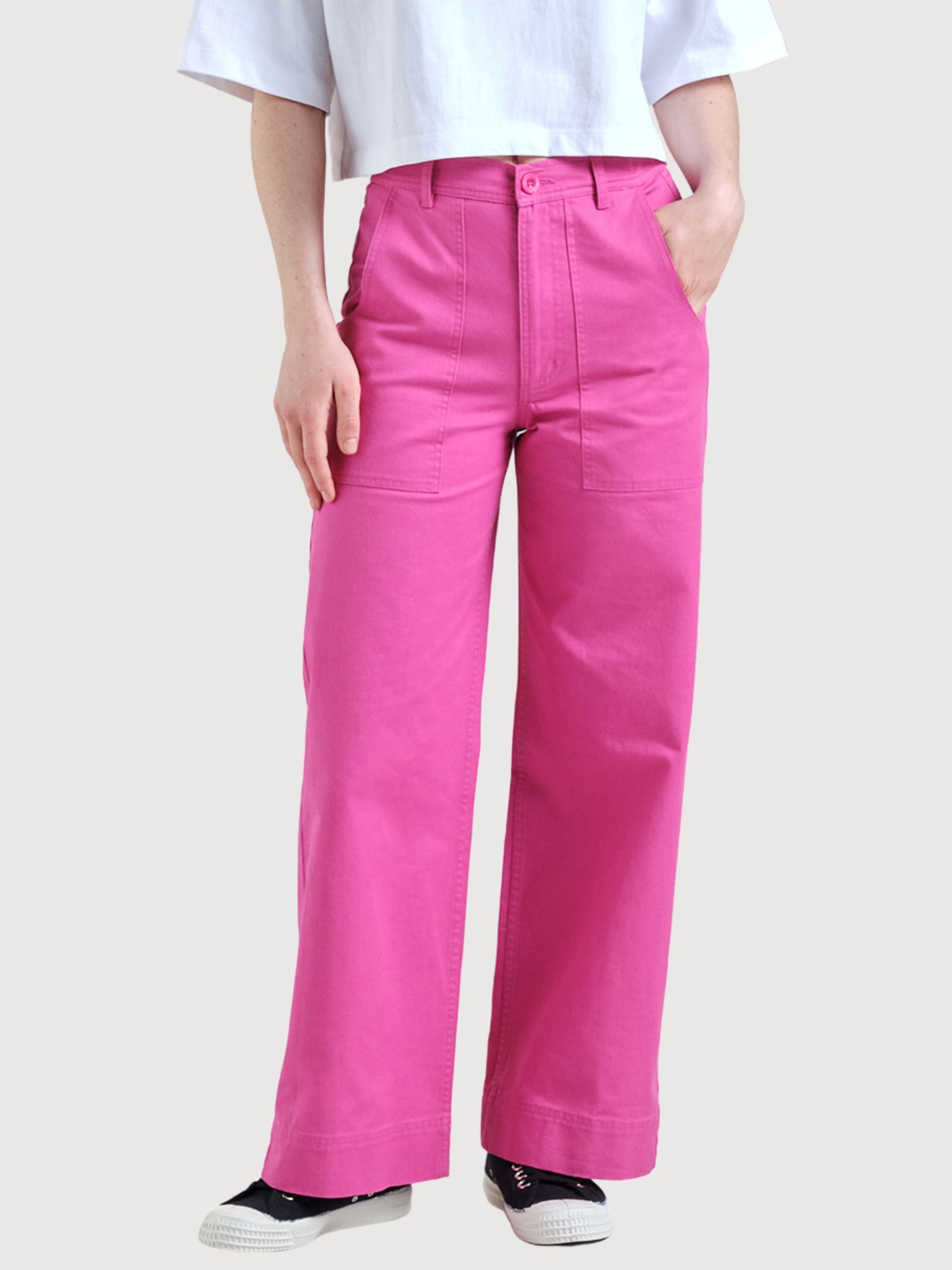 Workwear Pants Vara Violet Pink Woman | Dedicated