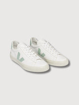 Shoes Campo Extra-White_Matcha In Sustainable Leather | Veja