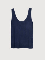 Top Valeria Frau Blau Mora Viskose | Rifo