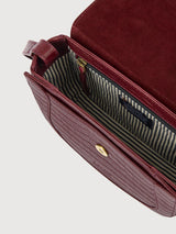 Nina - Dark Cherry Croco Print Leather | O my bag