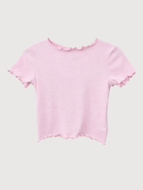 T-Shirt Orlo Babylock Cotone Peonia Rosa | Mazine