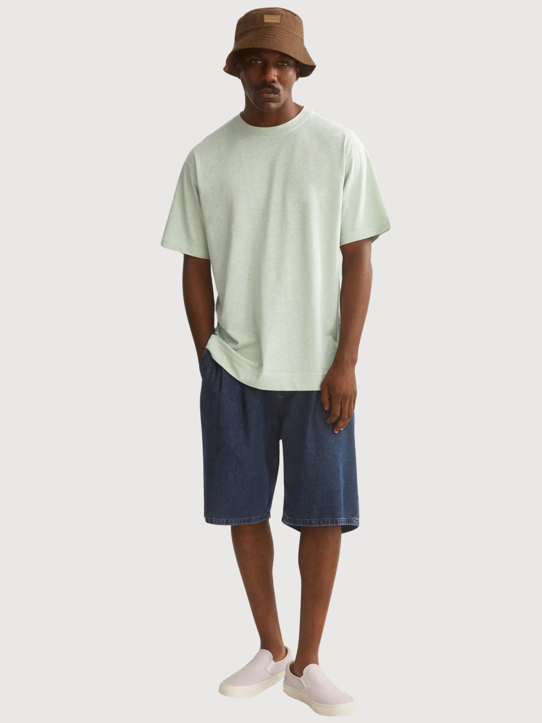 MAARKOS LEINEN-MISCHGEWEBE T-SHIRT Foam  | Armedangels