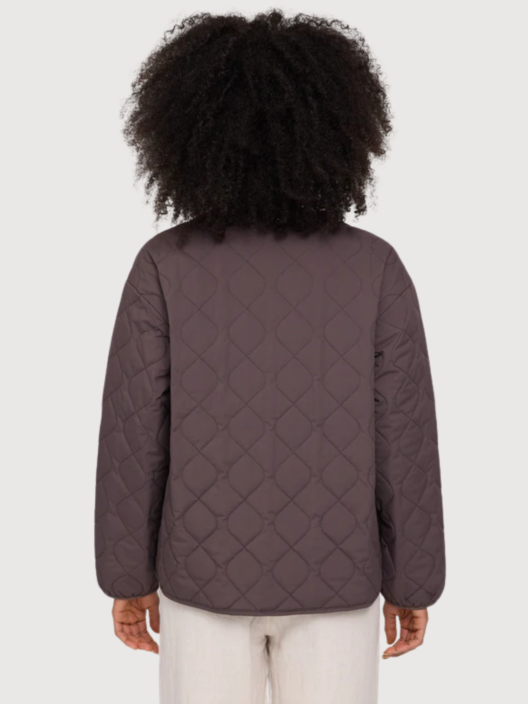 Basic Light Padded Jacket Woman Eggplant