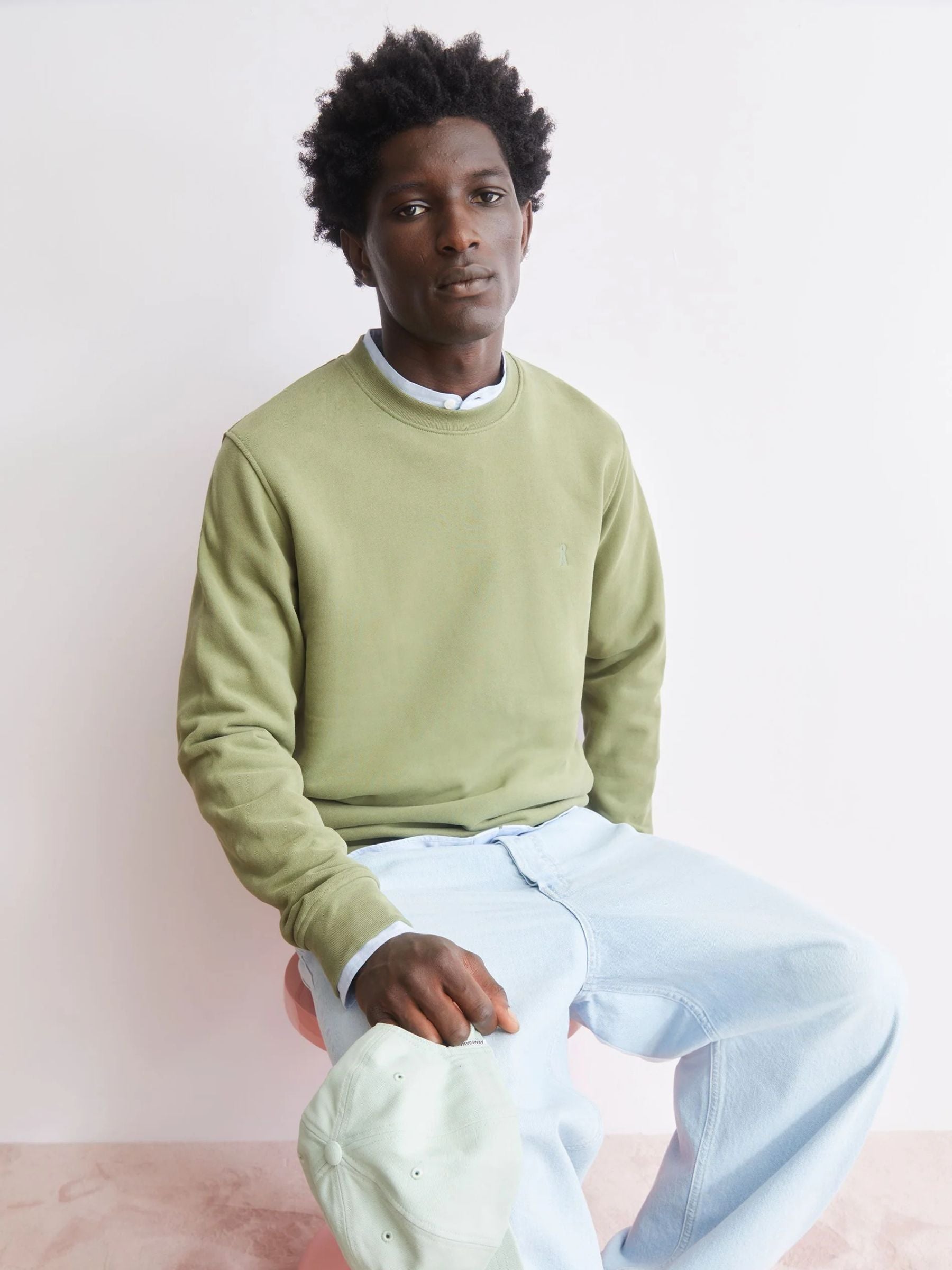 Sweatshirt Baaro Loop Fatigue Green | Armedangels