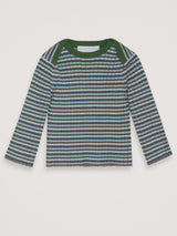 Baby Rib Blouse Myrtle Stripe | SERENDIPITY