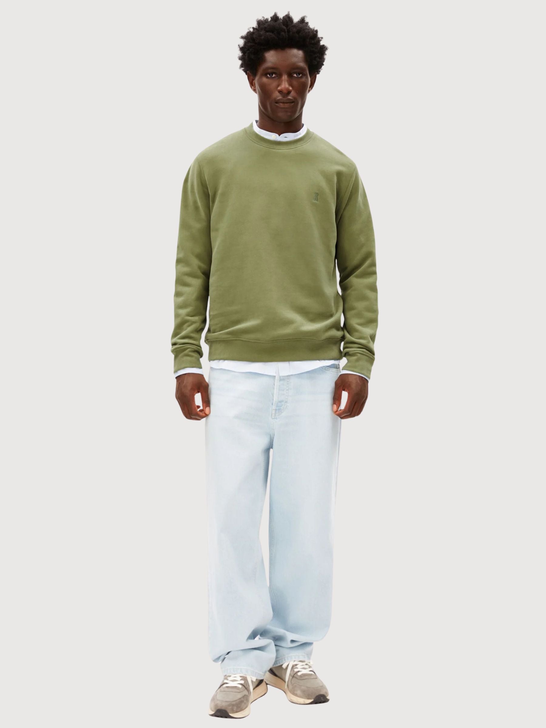 Sweatshirt Baaro Loop Fatigue Green | Armedangels