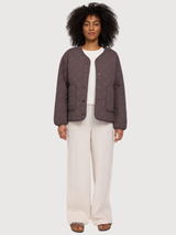 Basic Light Padded Jacket Woman Eggplant