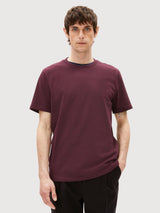 T-Shirt Maarkos Dark Cranberry Organic Cotton | Armedangels