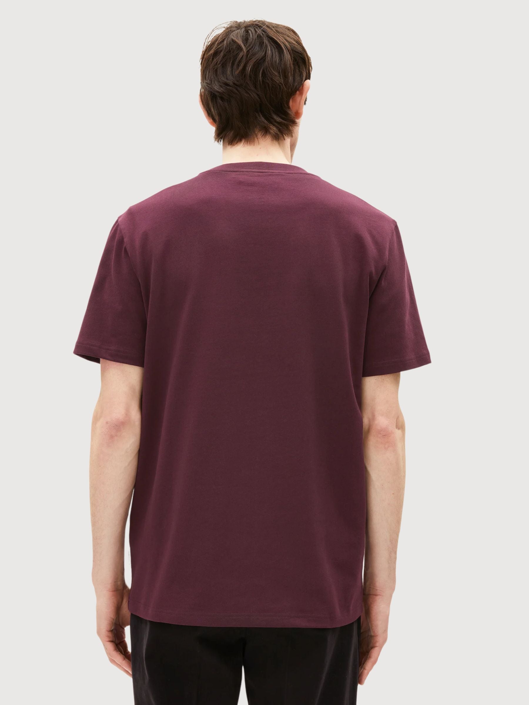T-Shirt Maarkos Dark Cranberry Organic Cotton | Armedangels