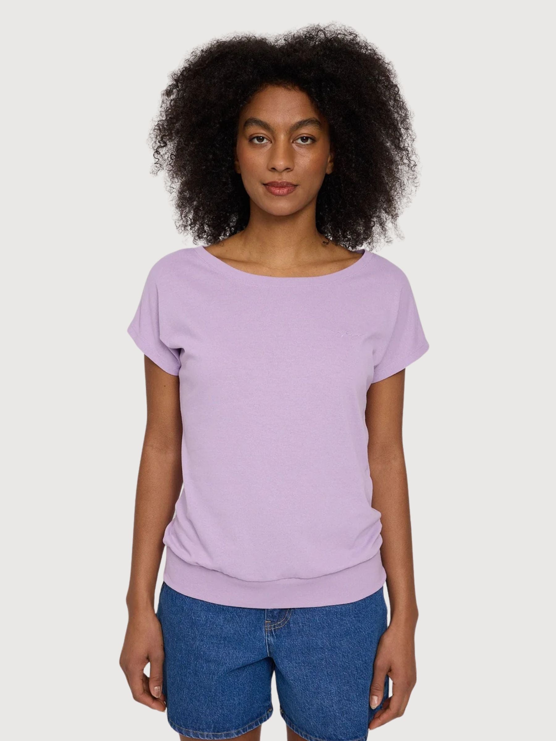 T-Shirt Jersey Knit Orchid Woman Cotton | Mazine