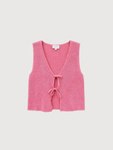 Strickweste Damen Baumwolle Rosa | Mazine