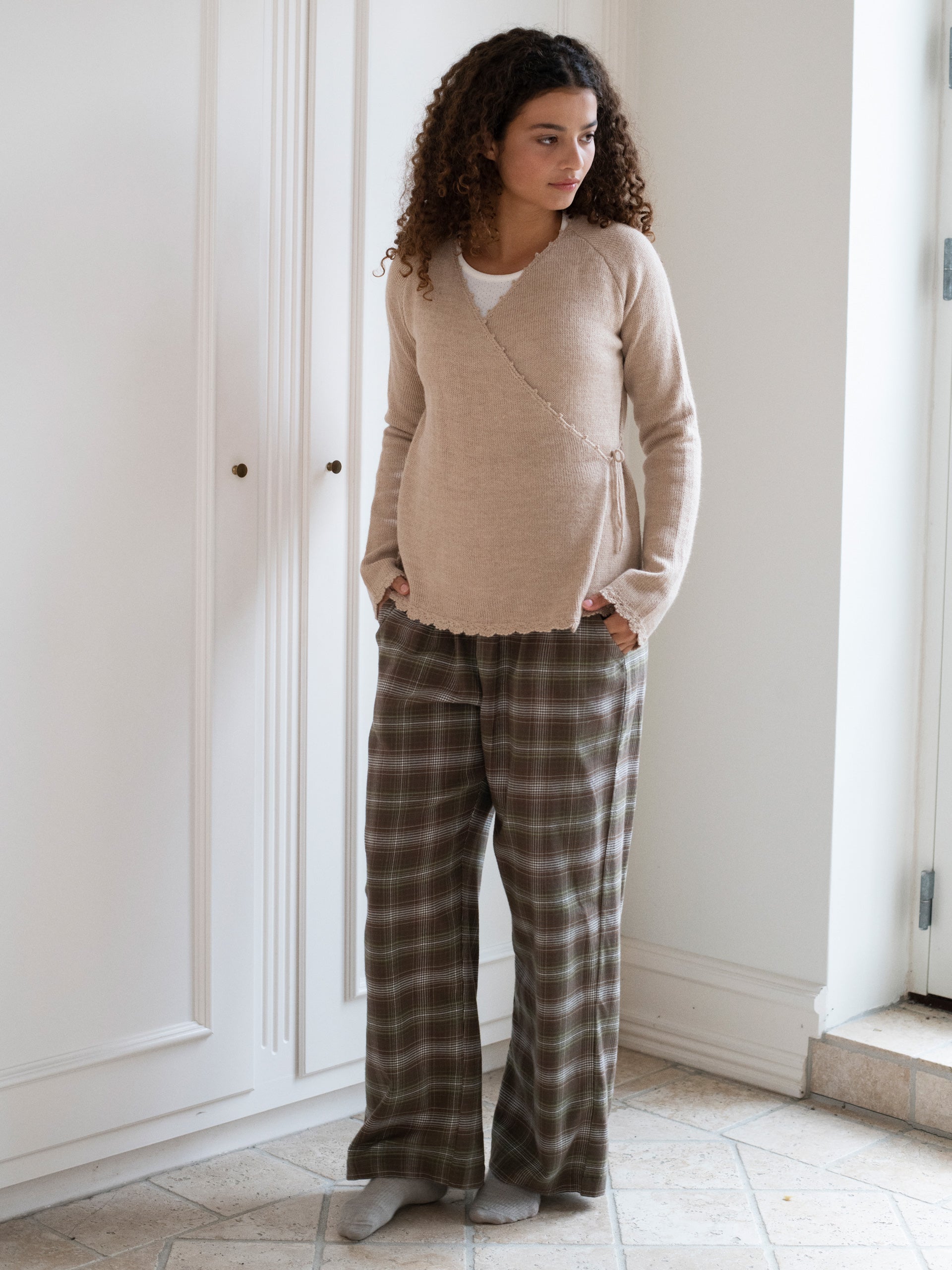 Gefütterte Wanderhose mit Karomuster | SERENDIPITY