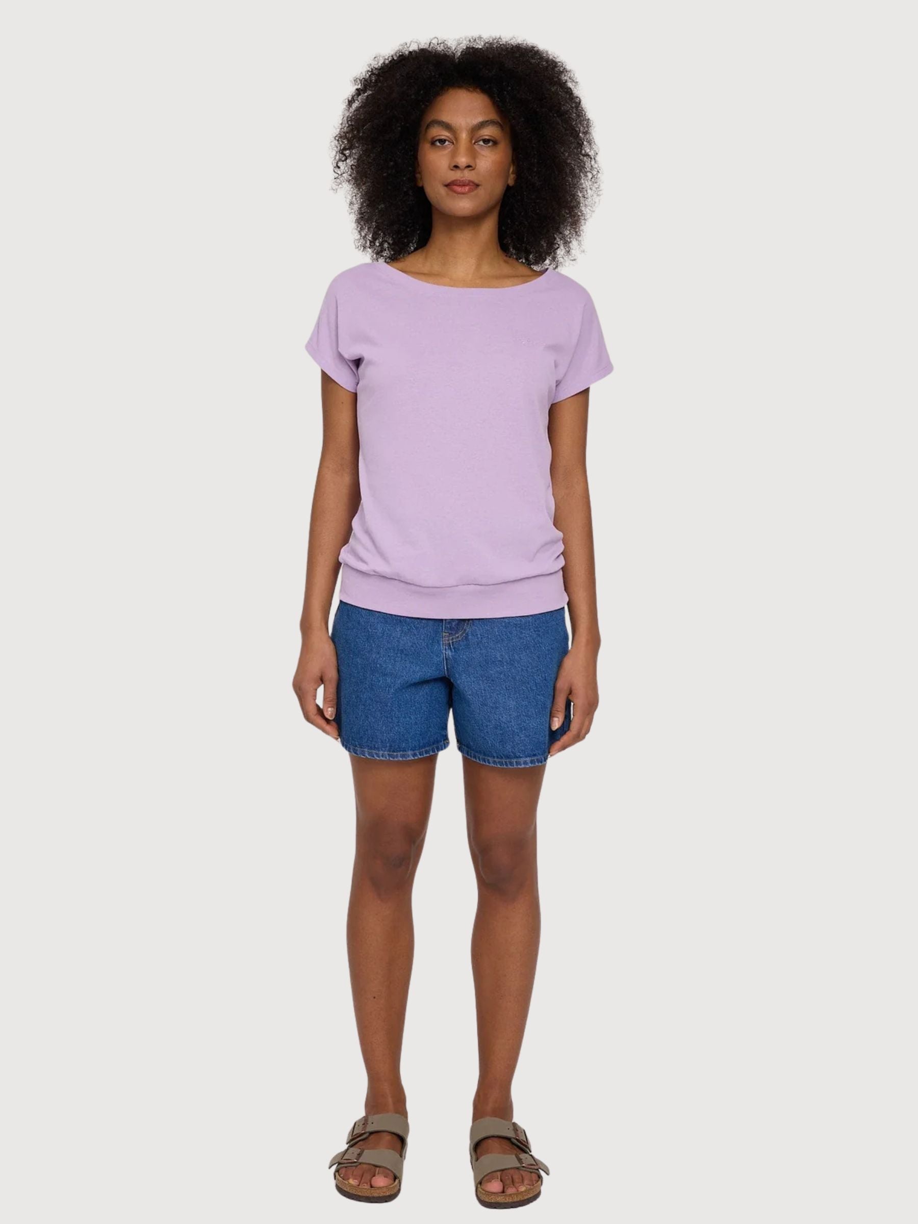 T-Shirt Jersey Knit Orchid Woman Cotton | Mazine