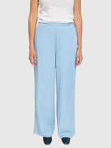 Trouser Wide Leg Tencel Woman Light Blue Wash| Mazine
