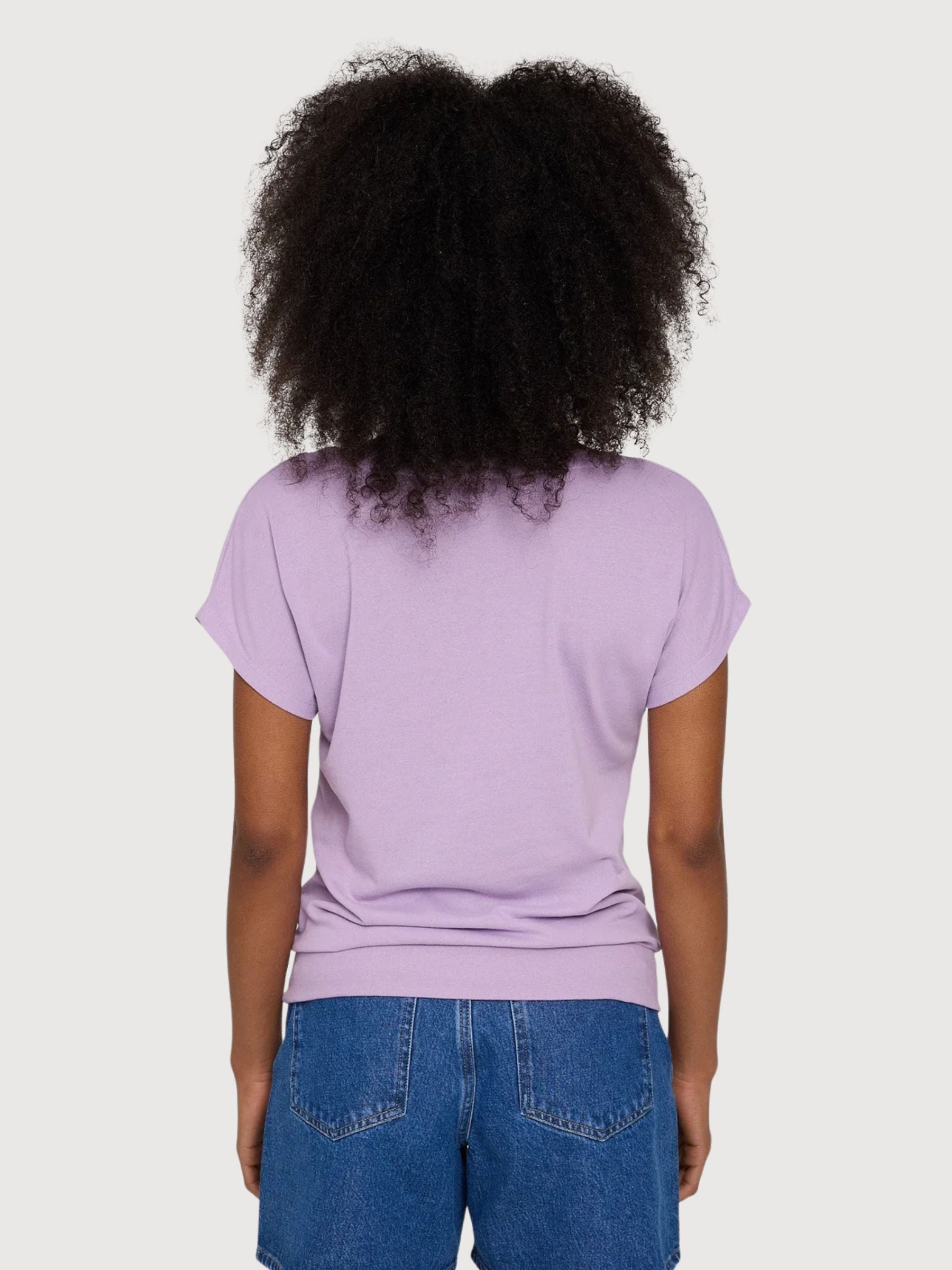 T-Shirt Jersey Knit Orchid Woman Cotton | Mazine
