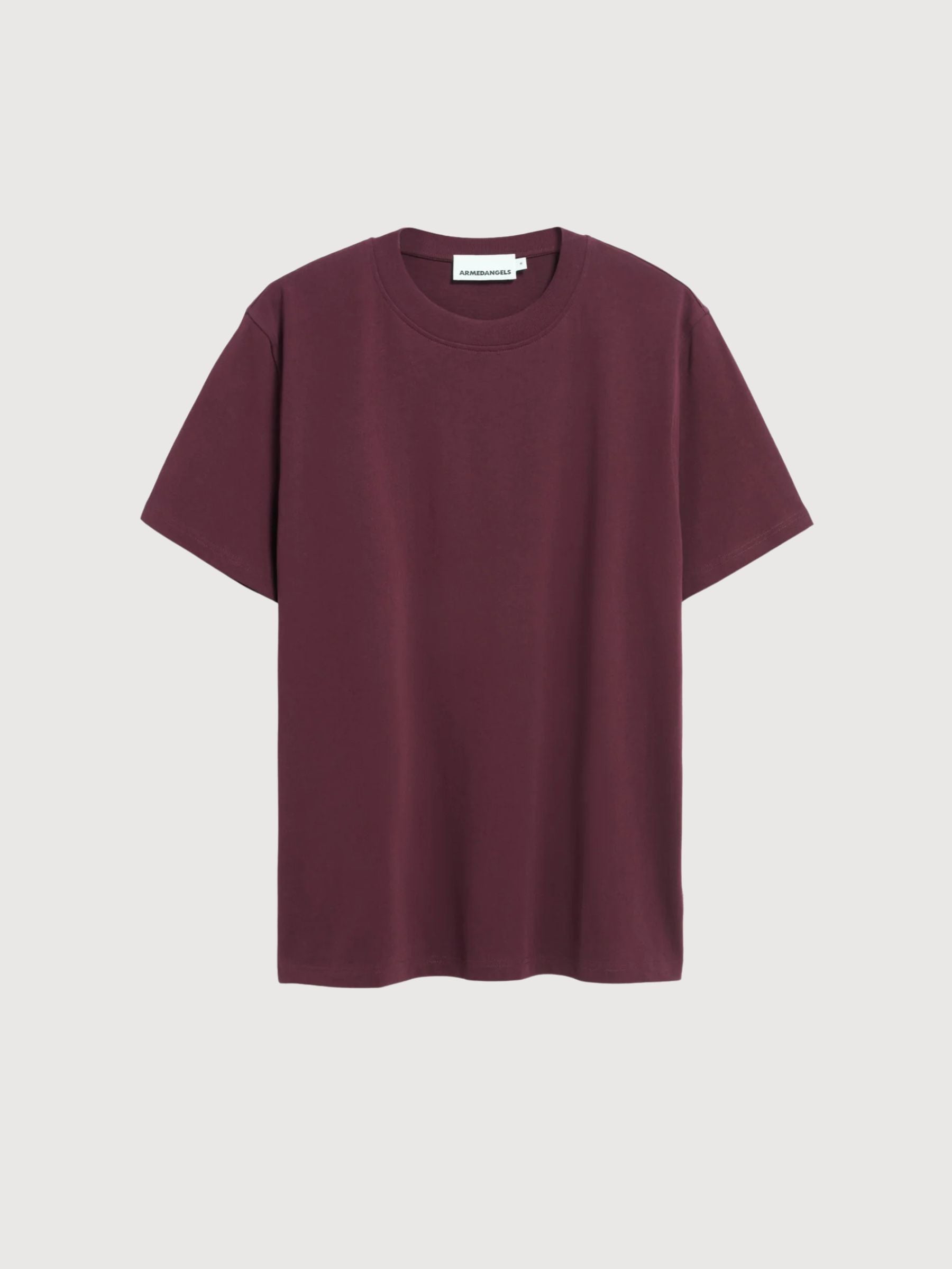 T-Shirt Maarkos Dark Cranberry Organic Cotton | Armedangels