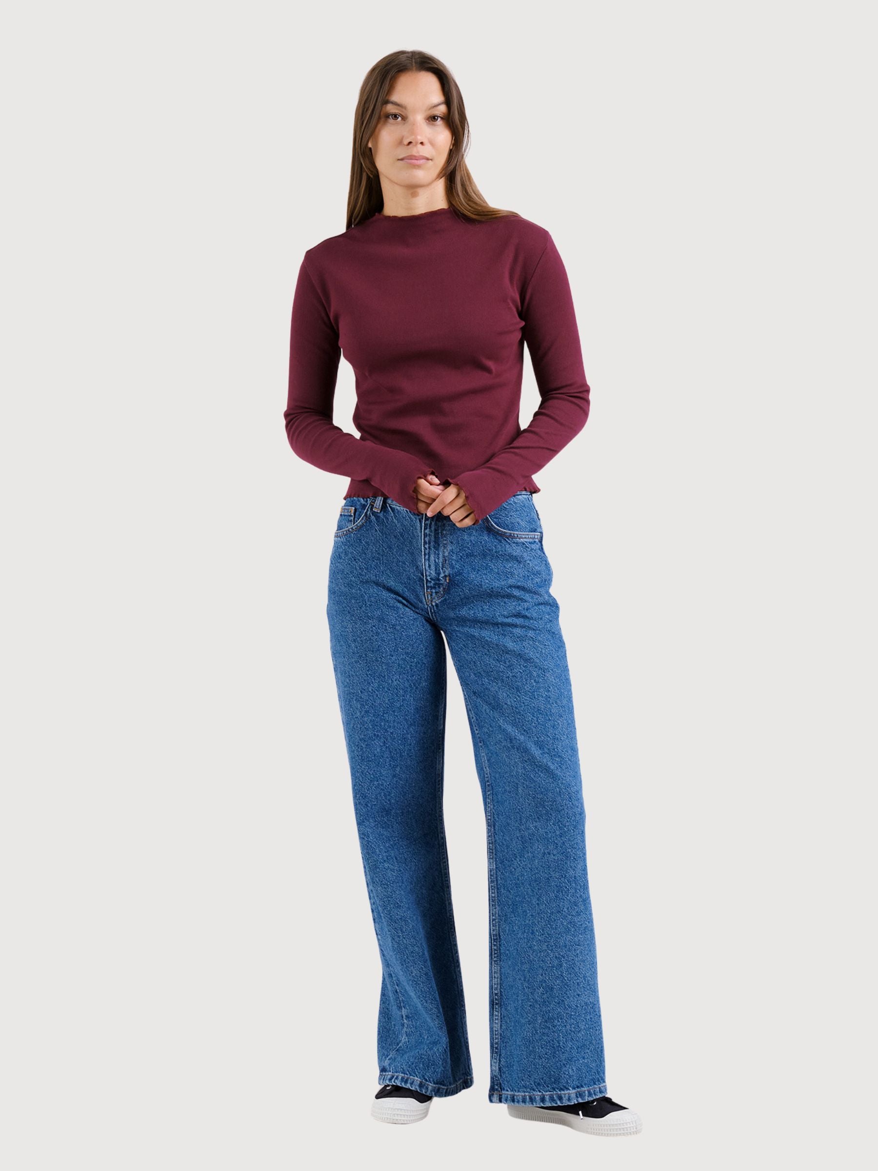 Ryd Fig Red Rib Top | DEDICATED