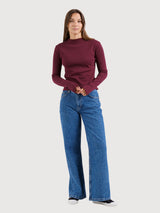 Ryd Fig Red Rib Top | DEDICATED