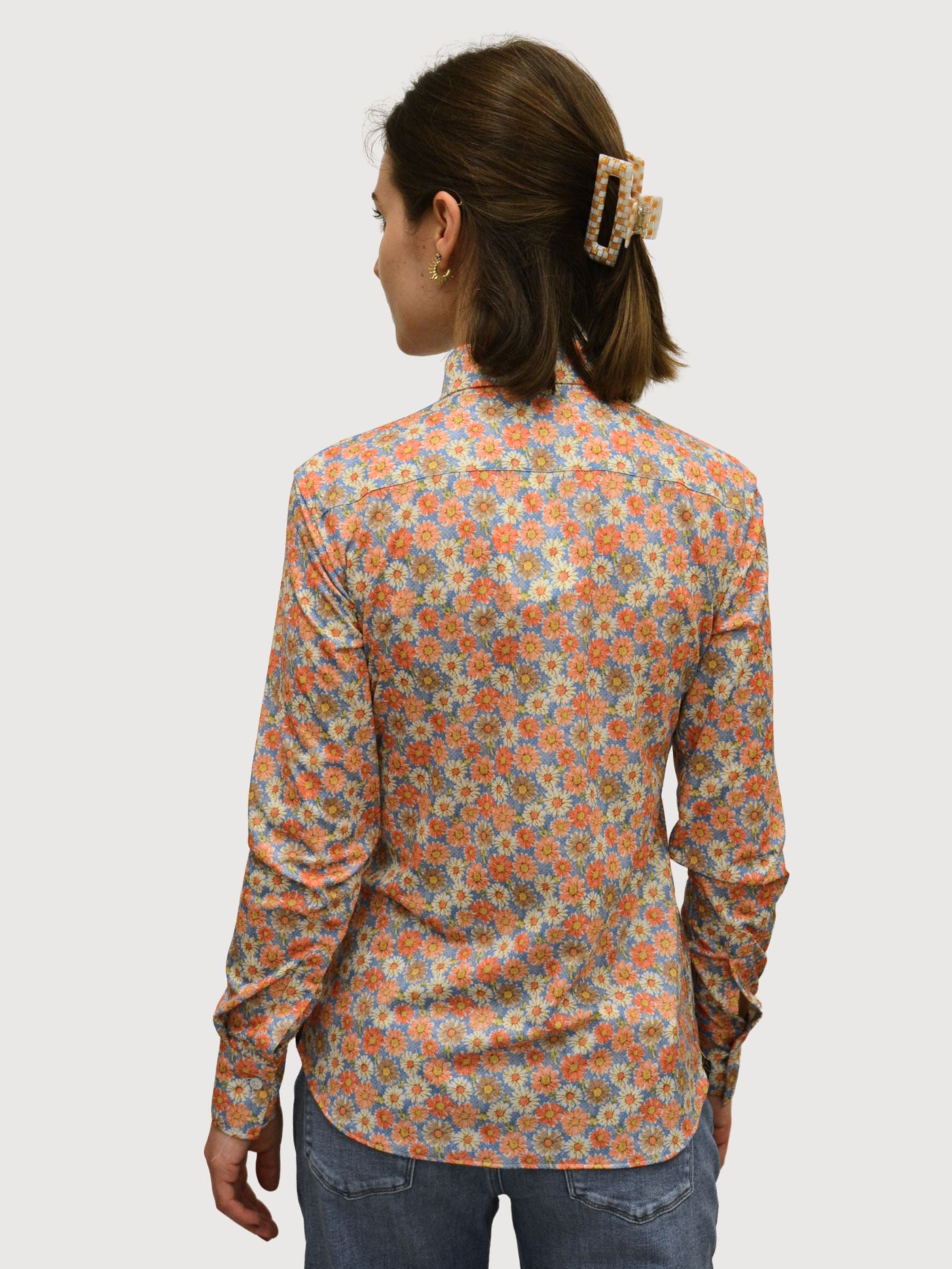 Blumenhemd mit Haifischkragen F0536 | Re-DO-It