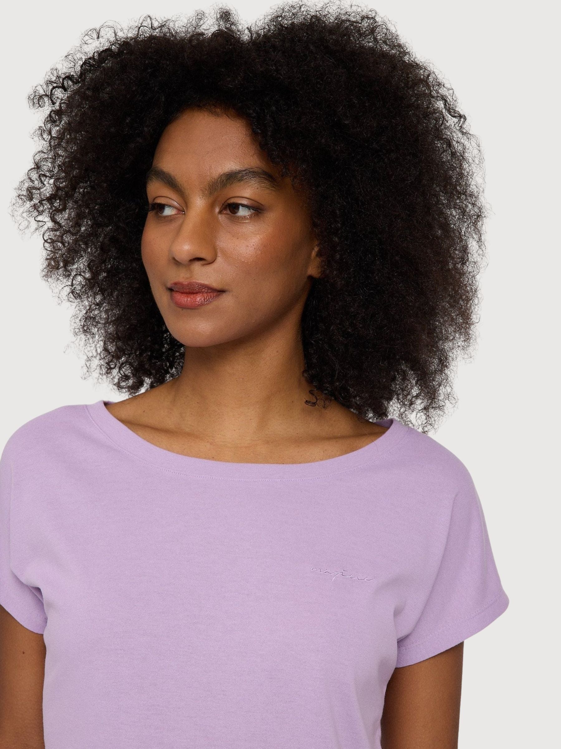 T-Shirt Jersey Knit Orchid Woman Cotton | Mazine