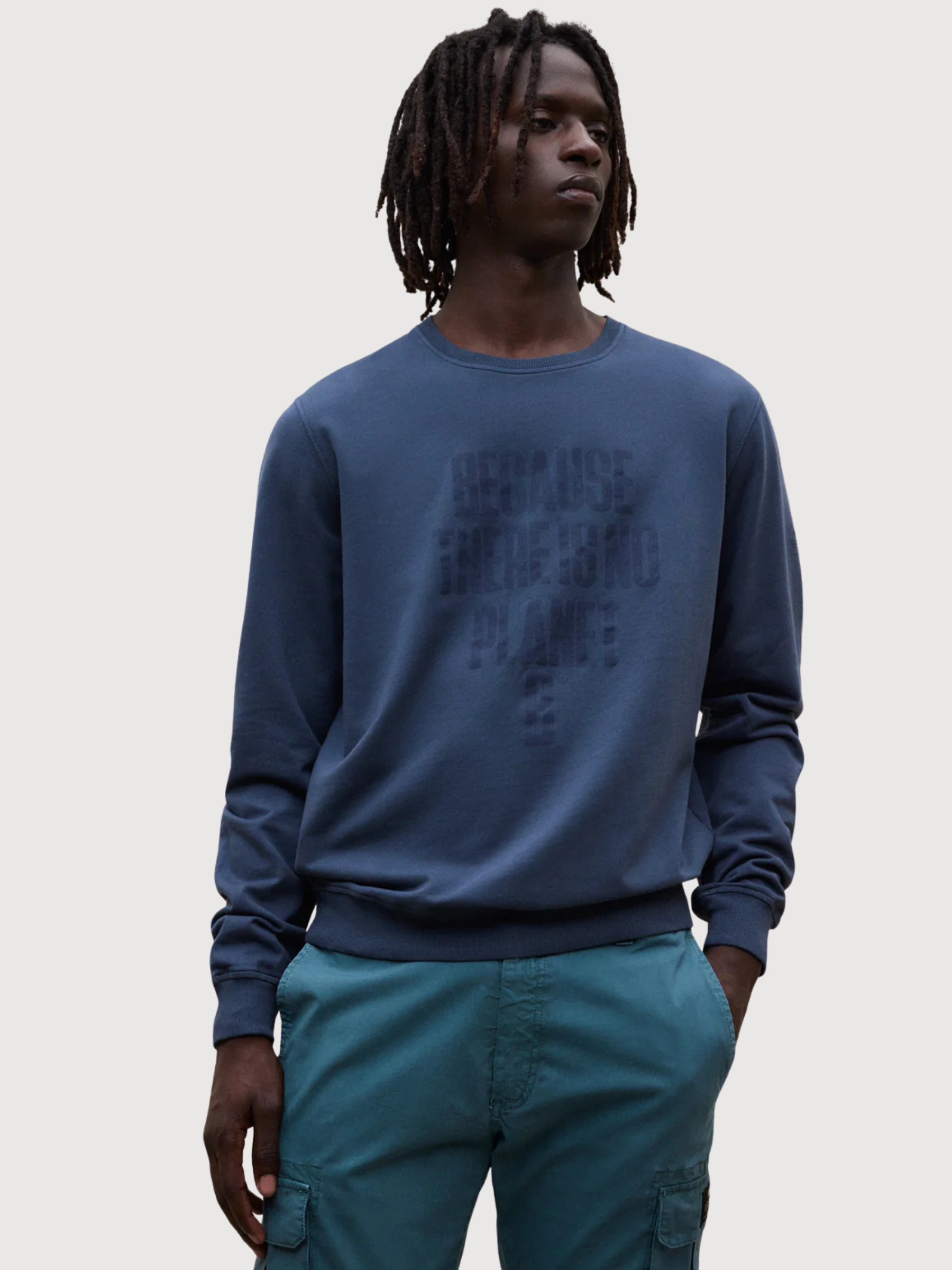 FELPA BARDERA UOMO Blu Acciaio | Ecoalf