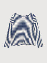 Langärmliges Humledal-Streifen-Shirt, blau | Dedicated